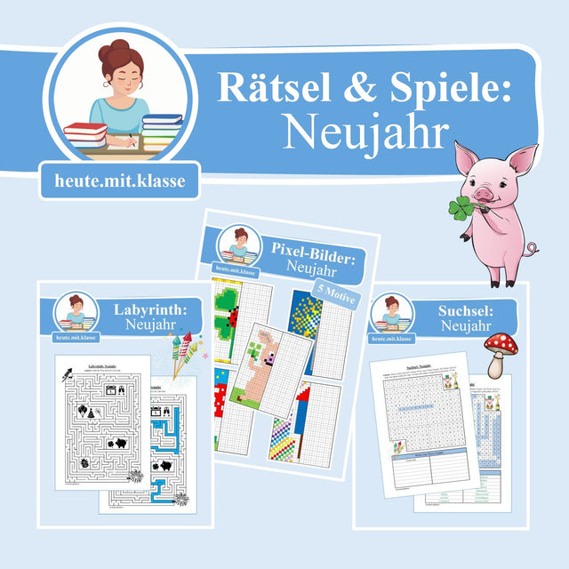 Rätsel & Spiele für Neujahr