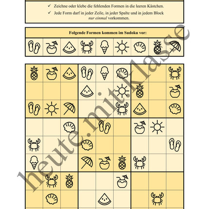 Sudoku 9x9: Sommer - Logisches Denken fördern!