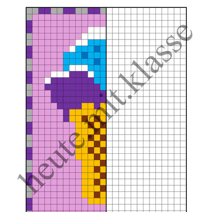 Pixel-Bilder: Sommer & Sommerferien (Symmetrie / Pixel-Art)