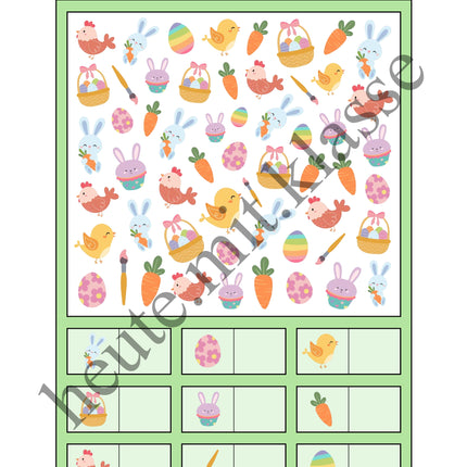 Suchen & Finden: Ostern (Wimmelbild für Vorschule & 1. Klasse)