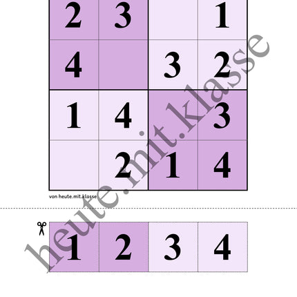 Sudoku 4x4: Klassisch mit Zahlen (Rätsel für Vorschule & Anfangsunterricht)