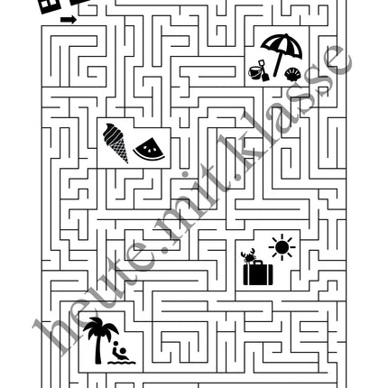 Labyrinth: Sommer & Sommerferien - Logisches Denken fördern!
