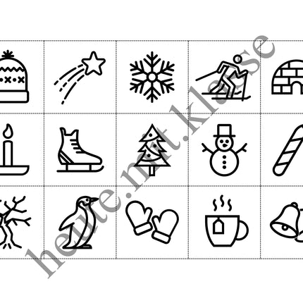 Bingo Spiel: Winter & Weihnachten