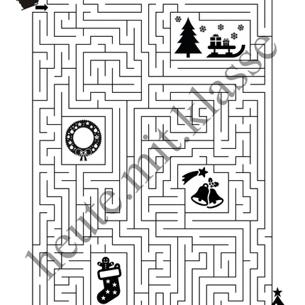 Labyrinth: Weihnachten & Advent - Logisches Denken fördern!