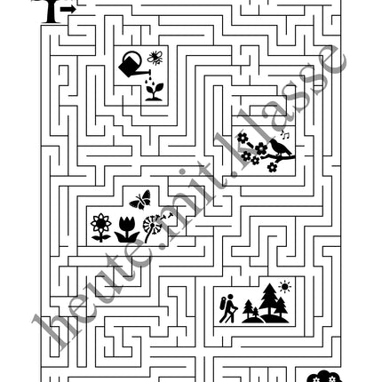 Labyrinth: Frühling - Logisches Denken fördern!