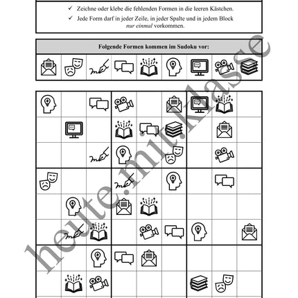Sudoku 9x9: Deutsch - Logisches Denken fördern!