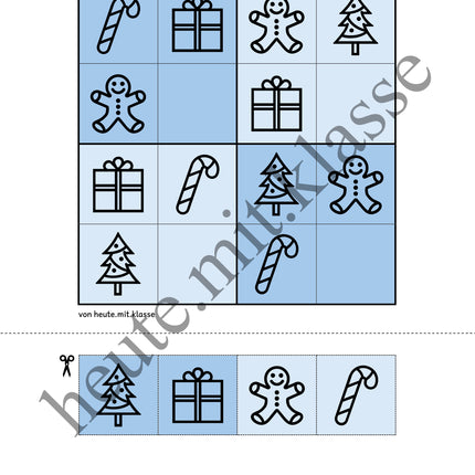 Sudoku 4x4: Weihnachten & Advent (Rätsel für Vorschule & Anfangsunterricht)