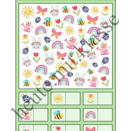 Suchen & Finden: Frühling (Wimmelbild für Vorschule & 1. Klasse)
