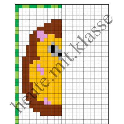 Pixel-Bilder: Herbst (Symmetrie / Pixel-Art)