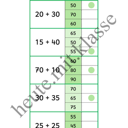 Klammerkarten: Rechnen im Zahlenraum bis 100 (Addition & Subtraktion, mit und ohne ZÜ)