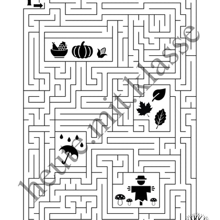 Labyrinth: Herbst - Logisches Denken fördern!