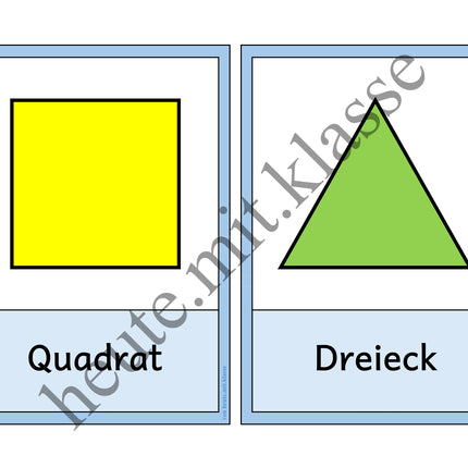 Tafelmaterial & Lernkarten: Geometrische Formen und Körper (Geometrie)