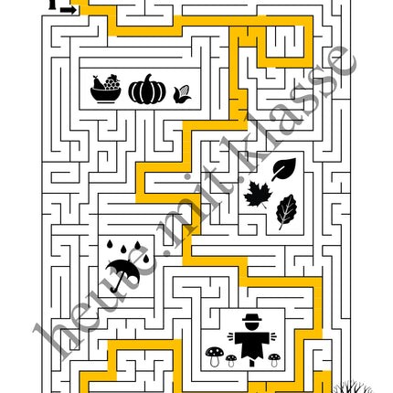 Labyrinth: Herbst - Logisches Denken fördern!