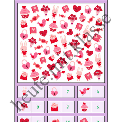 Suchen & Finden: Valentinstag (Wimmelbild für Vorschule & 1. Klasse) (Kopie)