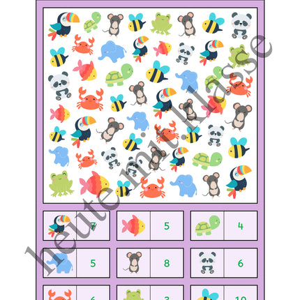 Suchen & Finden: Tiere (Wimmelbild für Vorschule & 1. Klasse)
