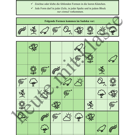 Sudoku 9x9: Frühling - Logisches Denken fördern!