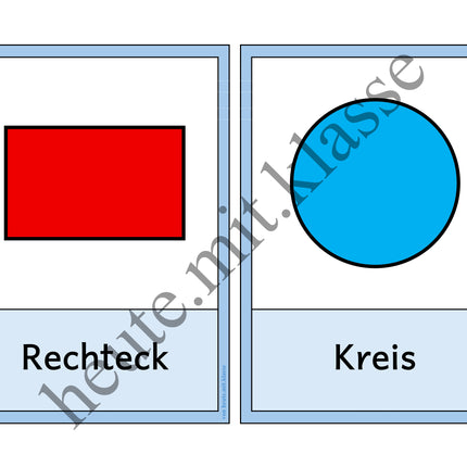 Tafelmaterial & Lernkarten: Geometrische Formen und Körper (Geometrie)