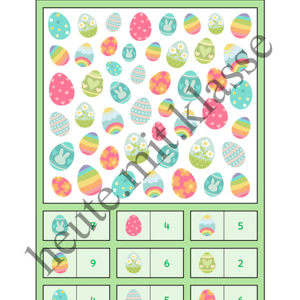 Suchen & Finden: Ostern & Ostereier (Wimmelbild für Vorschule & 1. Klasse) (Kopie)