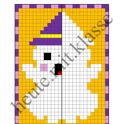 Pixel-Bilder: Halloween (Symmetrie / Pixel-Art)