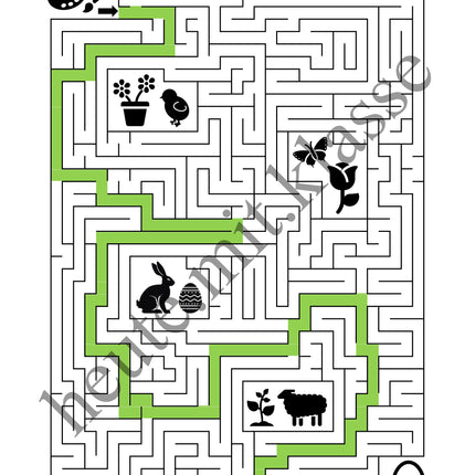 Labyrinth: Ostern - Logisches Denken fördern!