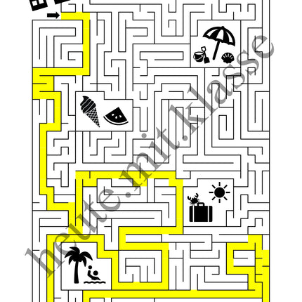 Labyrinth: Sommer & Sommerferien - Logisches Denken fördern!