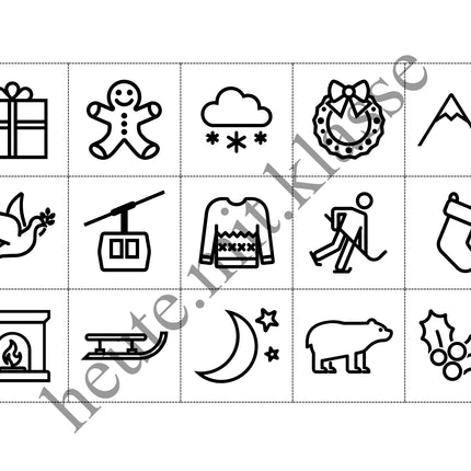 Bingo Spiel: Winter & Weihnachten