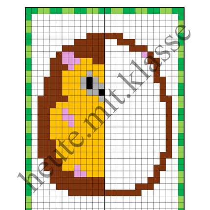 Pixel-Bilder: Herbst (Symmetrie / Pixel-Art)