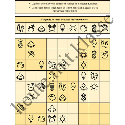 Sudoku 9x9: Sommer - Logisches Denken fördern!