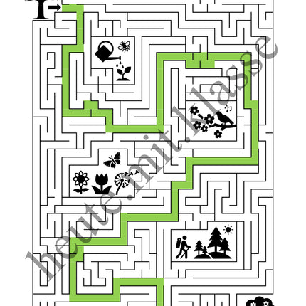 Labyrinth: Frühling - Logisches Denken fördern!