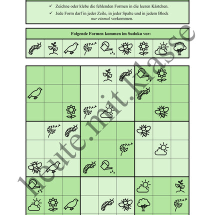 Sudoku 9x9: Frühling - Logisches Denken fördern!