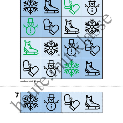 Sudoku 4x4: Winter (Rätsel für Vorschule & Anfangsunterricht)