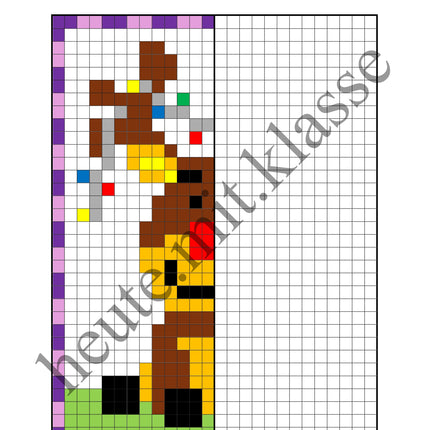 Pixel-Bilder: Weihnachten (Symmetrie / Pixel-Art) (Kopie)