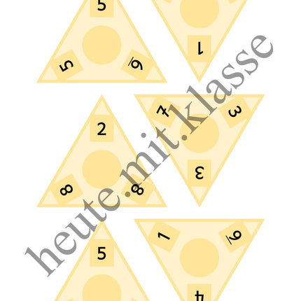 Übungskarten: Rechendreiecke (Zahlenraum bis 20 & Addition)