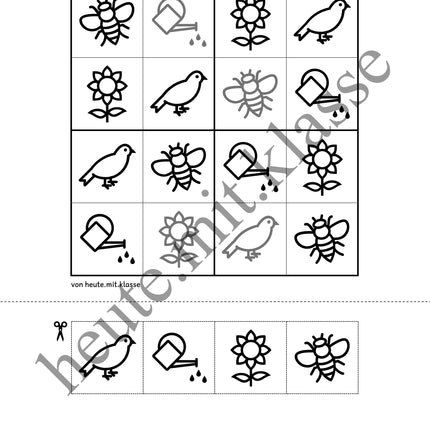 Sudoku 4x4: Frühling (Rätsel für Vorschule & Anfangsunterricht)