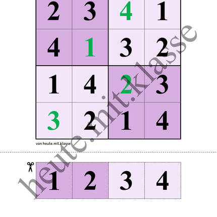 Sudoku 4x4: Klassisch mit Zahlen (Rätsel für Vorschule & Anfangsunterricht)