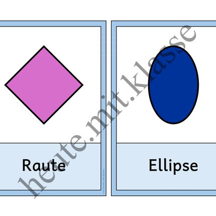 Tafelmaterial & Lernkarten: Geometrische Formen und Körper (Geometrie)