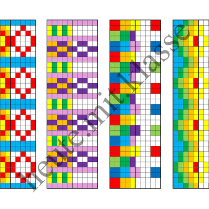 Pixel-Art: Lesezeichen basteln (Symmetrie / Spiegelachse)