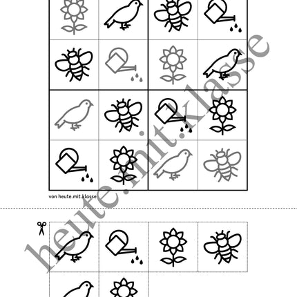 Sudoku 4x4: Frühling (Rätsel für Vorschule & Anfangsunterricht)