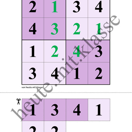 Sudoku 4x4: Klassisch mit Zahlen (Rätsel für Vorschule & Anfangsunterricht)