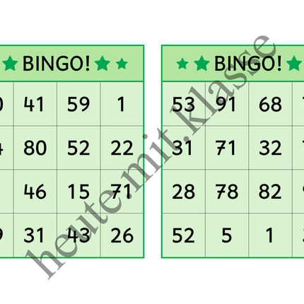 Bingo-Spiel: Rechnen im Zahlenraum bis 100 (Addition & Subtraktion)