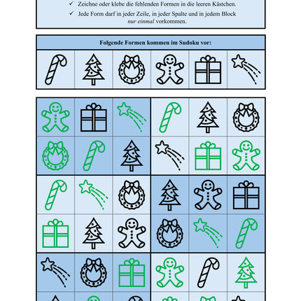 Sudoku 6x6: Weihnachten & Advent - Logisches Denken fördern!