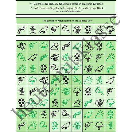 Sudoku 9x9: Frühling - Logisches Denken fördern!