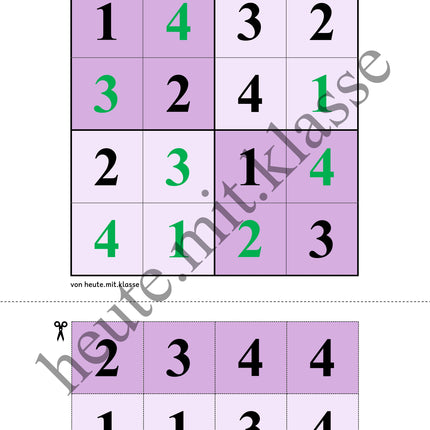 Sudoku 4x4: Klassisch mit Zahlen (Rätsel für Vorschule & Anfangsunterricht)