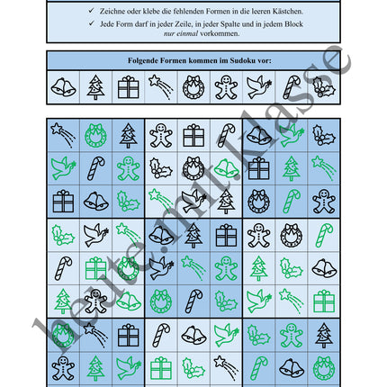 Sudoku 9x9: Weihnachten & Advent - Logisches Denken fördern!