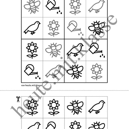 Sudoku 4x4: Frühling (Rätsel für Vorschule & Anfangsunterricht)