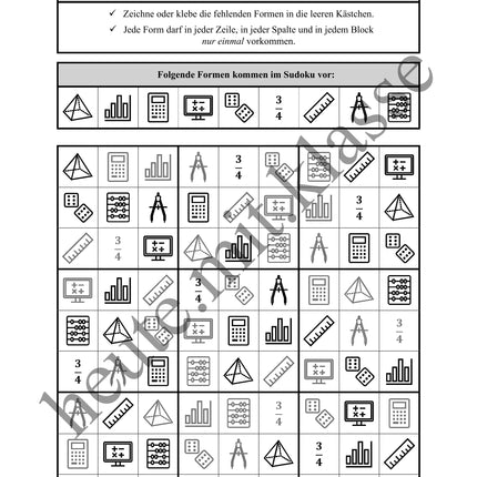 Sudoku 9x9: Mathe - Logisches Denken fördern!