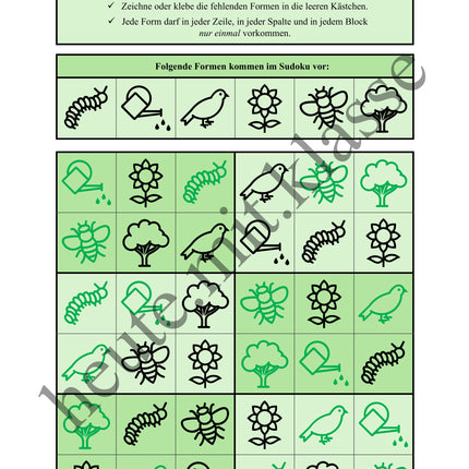 Sudoku 6x6: Frühling - Logisches Denken fördern!
