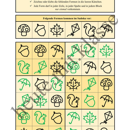 Sudoku 6x6: Herbst - Logisches Denken fördern!