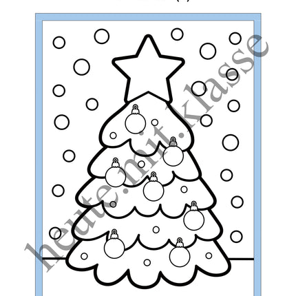 3x Puzzles & Ausmalbilder: Im Weihnachten (Schneideübung)