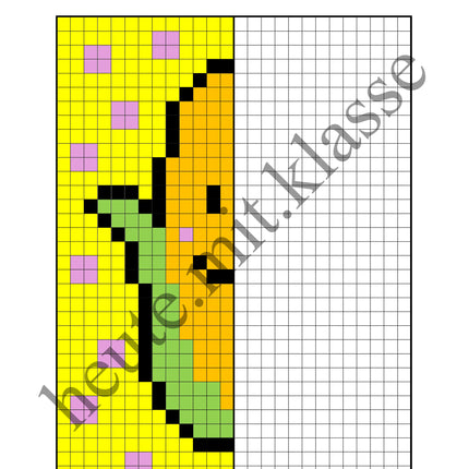 Pixel-Bilder: Herbst (Symmetrie / Pixel-Art)